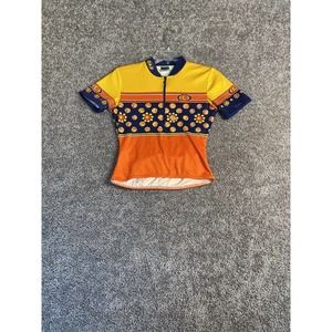 Louis Garneau Cycling Jersery Womens Small Multicolor 1/2 Zip Pockets Ladies